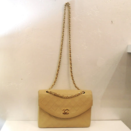Chanel Vintage Beige Diana Flap Bag