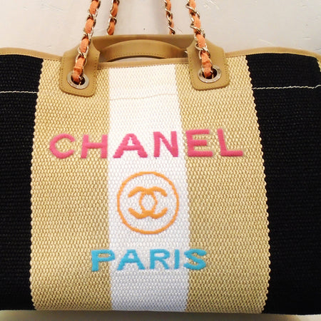 Chanel VIntage Deauville Straw Tote