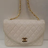 Chanel Vintage Lambskin Pearl White Flap