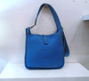 Hermes Vintage Evelyne PM Blue Clemence Leather