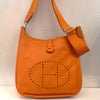 Hermes Vintage Orange Clemence Leather Evelyn PM