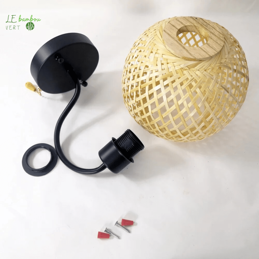 Applique murale bambou lumière Ronde Envoûtant