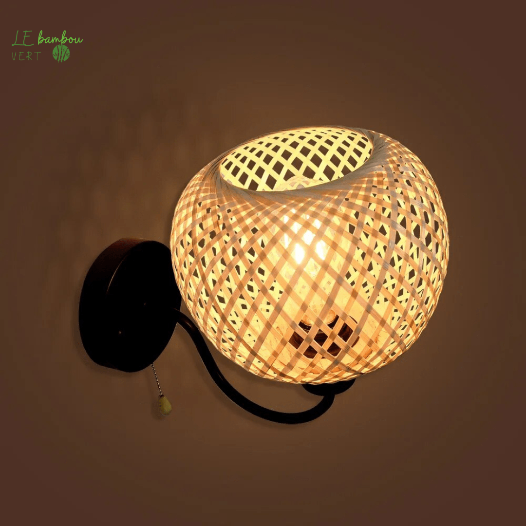 Applique murale bambou lumière Ronde Envoûtant