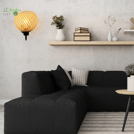 Applique murale bambou lumière Ronde Envoûtant