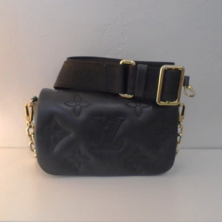 Louis Vuitton Vintage Black Bubblegram Wallet