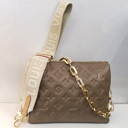 Louis Vuitton Vintage Lambskin Embossed Monogram Coussin PM