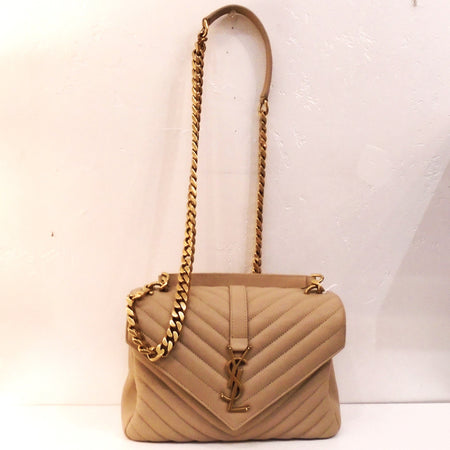 YSL Taupe Medium College Bag